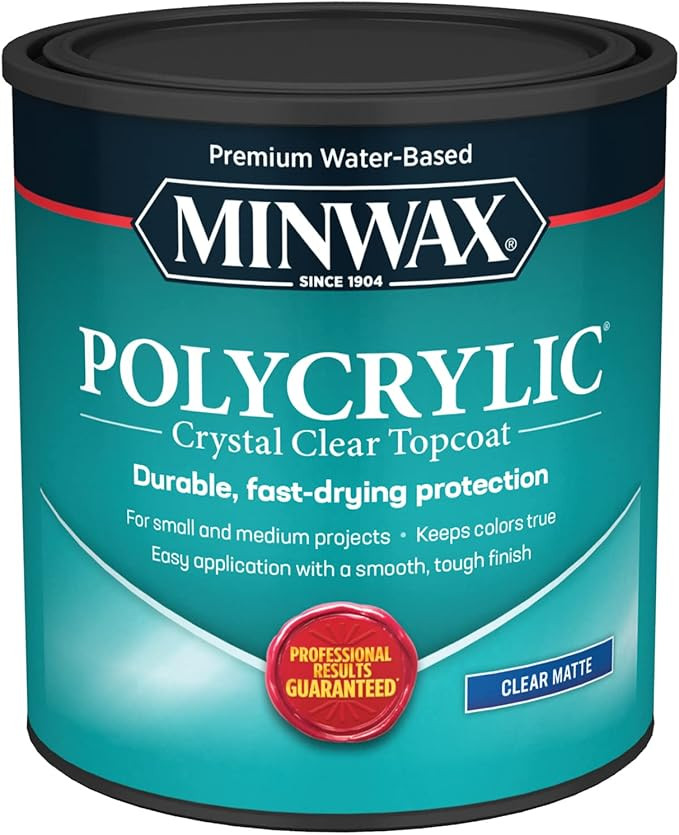 Minwax 622224444 Polycrylic Protective Wood Finish, Clear Matte, 1 Quart | Amazon (US)