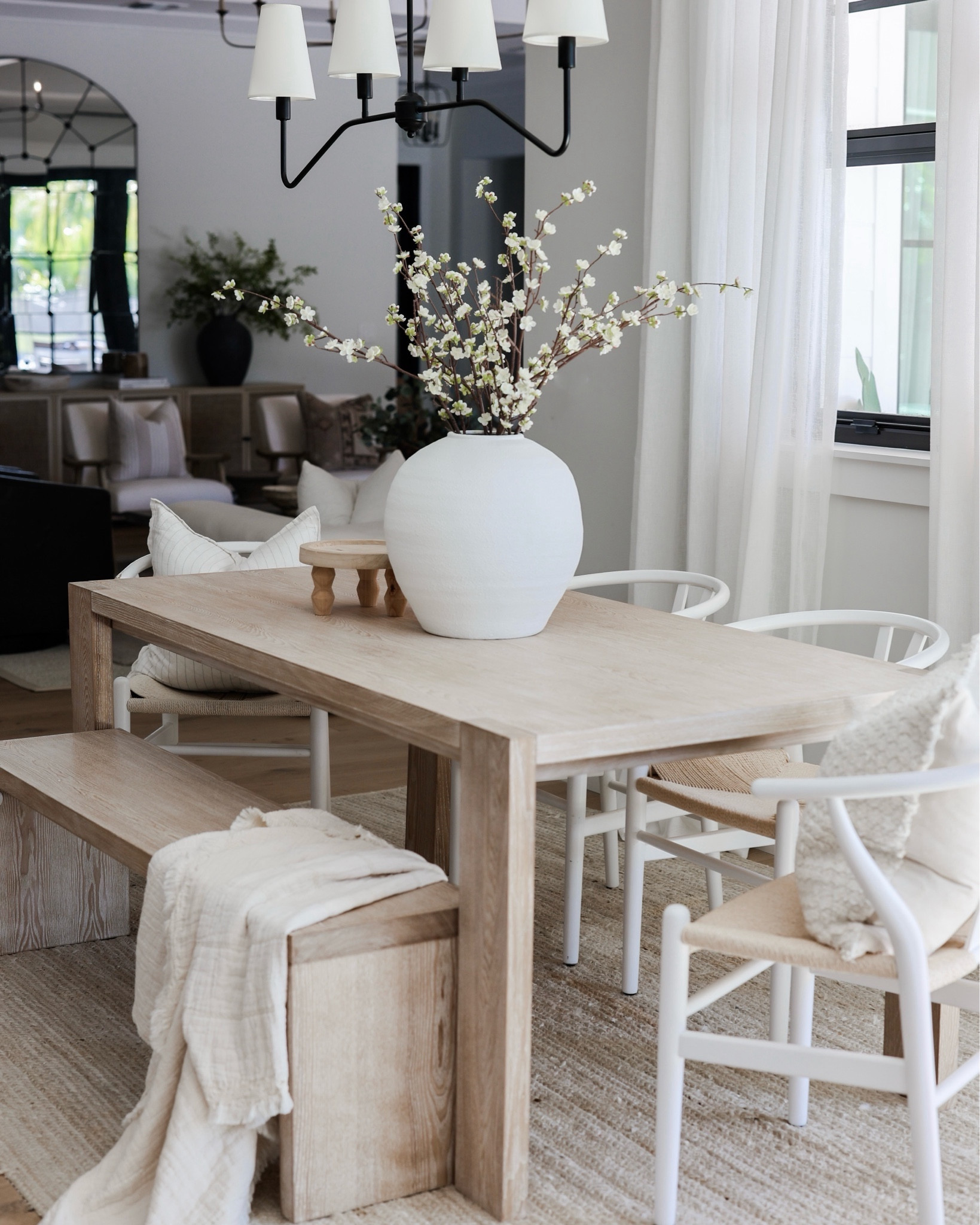 Spring breakfast table! 

Centerpiece, white vase, vessel, stems, dining table, bench, dining chairs, rug

#LTKhome #LTKSeasonal #LTKstyletip