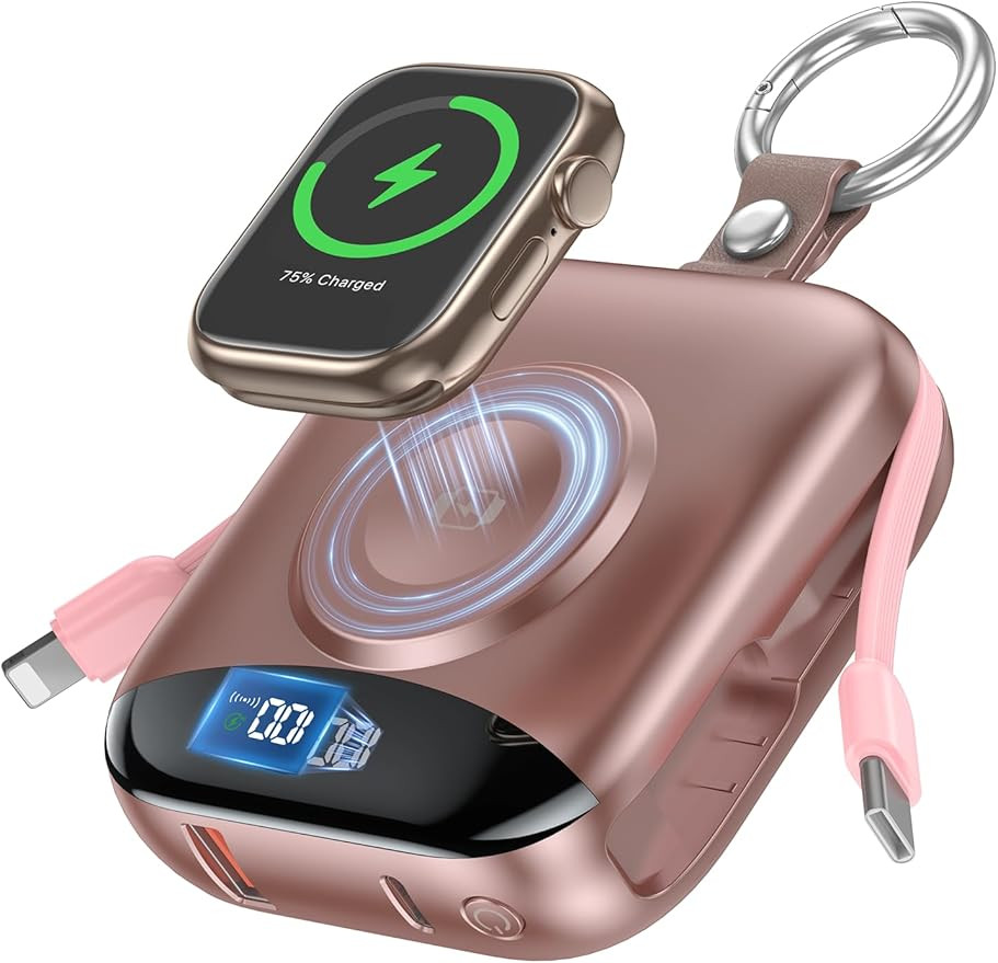 Portable Charger, 10000mAh 22.5W Fast Charging Power Bank with Built-in Cables, Travel Essentials... | Amazon (US)