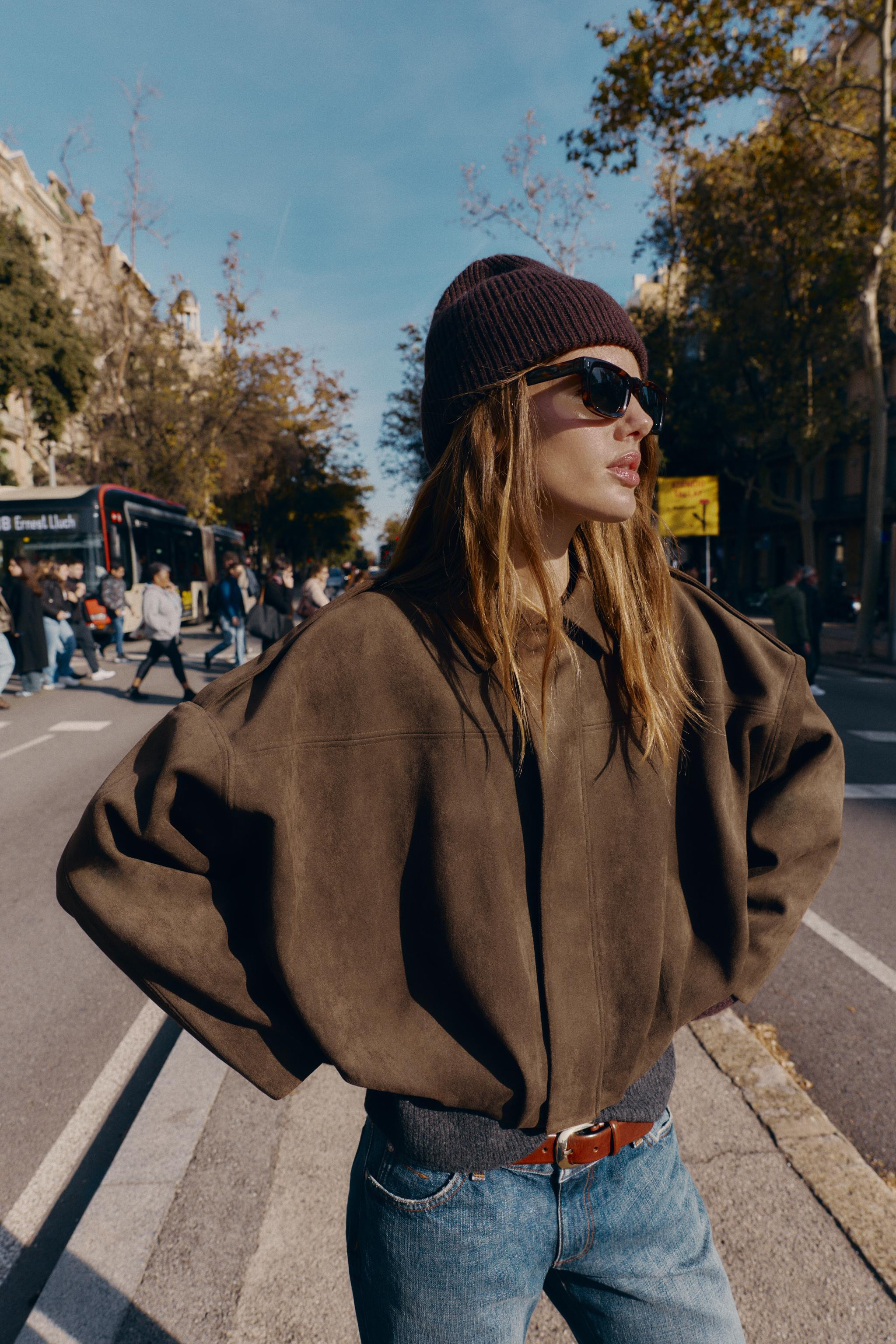 SUEDE EFFECT BOMBER JACKET | Zara US