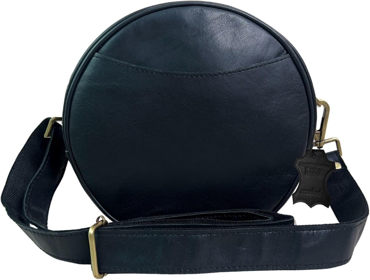 Madosh Stylish Round Crossbody Bag for Women – Small Circular Genuine Leather Purse with Adjust... | Amazon (US)