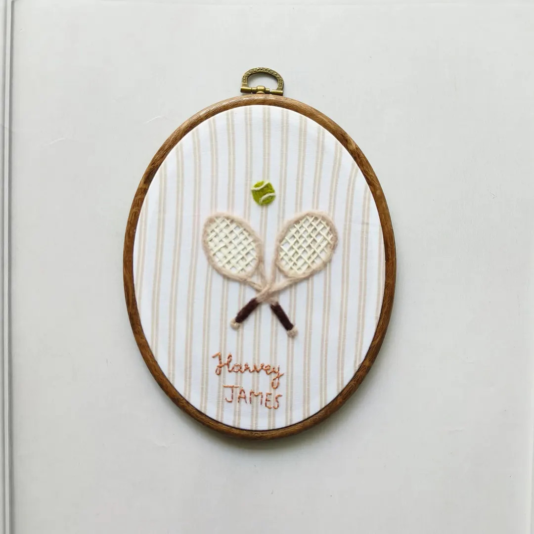 Personalized Tennis Racket and Ball Needle Felted Wall Art : Sports Nursery Decor - Etsy | Etsy (US)