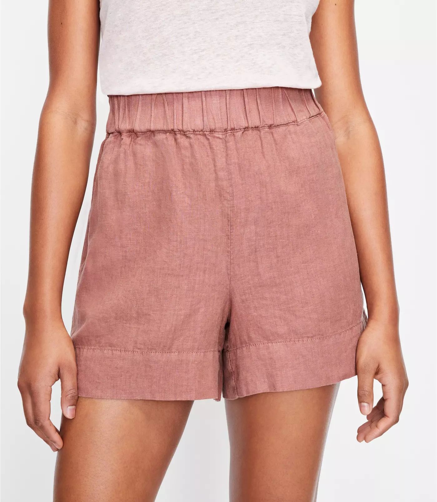 Lou & Grey Linen Pull On Shorts | LOFT