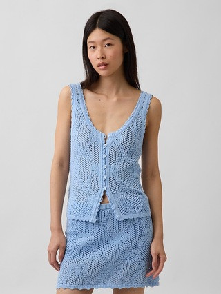 100% Cotton Pointelle Sweater Tank | Gap (US)