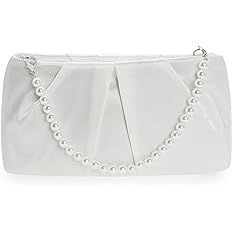 CHARMING TAILOR Evening Bag Women Wedding Party Handbag Small Dressy Formal Purse Pleated Satin C... | Amazon (US)