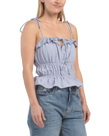 Sleeveless Tie Strap Top | TJ Maxx