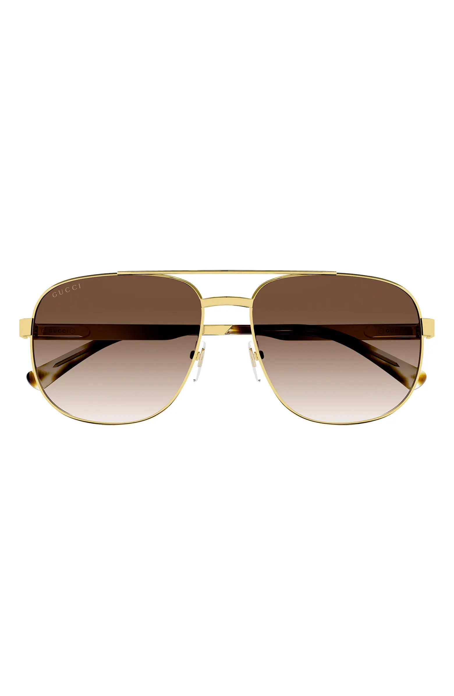 Gucci 60mm Polarized Aviator Sunglasses | Nordstrom | Nordstrom
