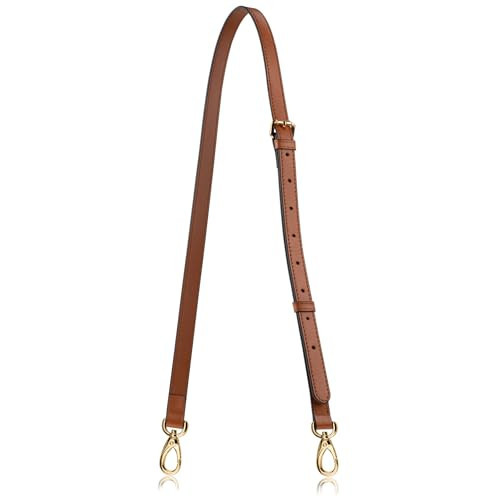 Allzedream Genuine Leather Purse Strap Replacement Crossbody Handbag Long Adjustable (Brown) | Amazon (US)