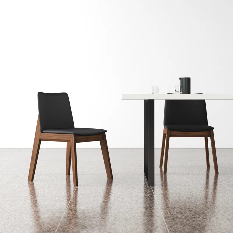 Anrey Vegan Leather Dining Chair (Set of 2) | AllModern