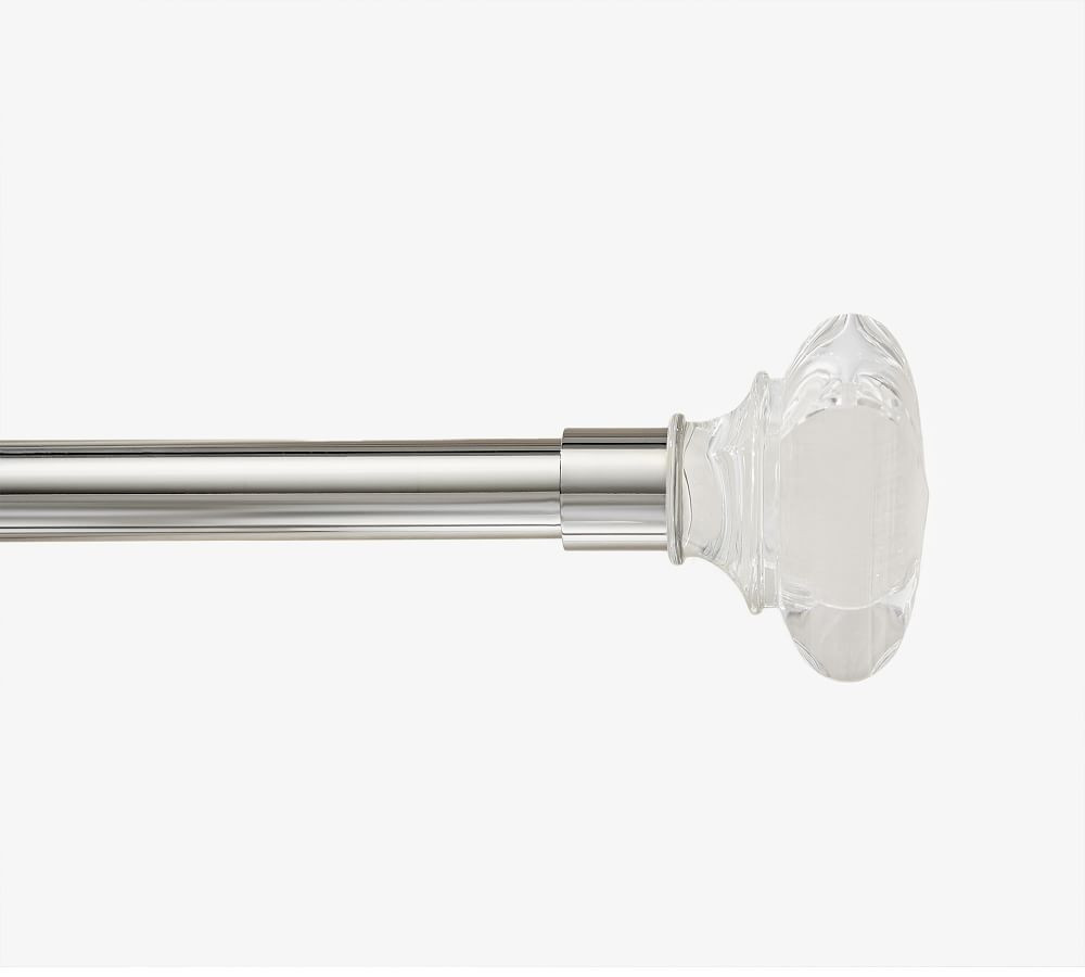 Polished Nickel Glass Square Finial - Set of 2 | Pottery Barn (US)