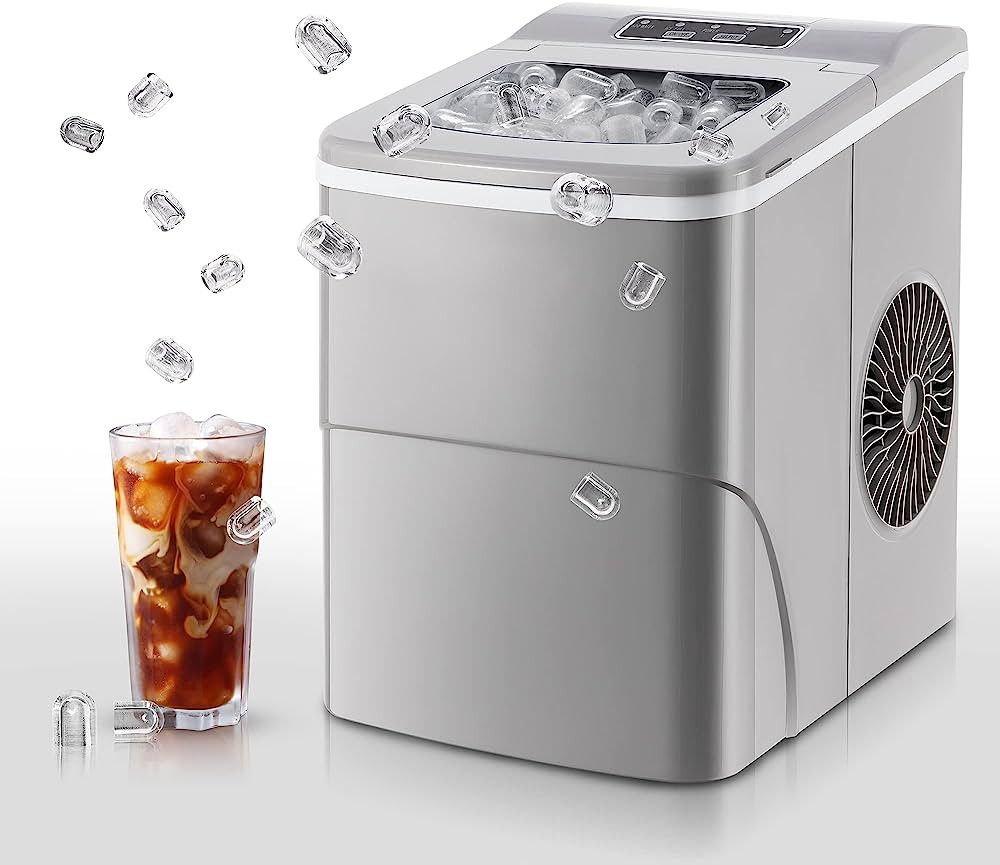 Electactic Ice Maker Countertop Portable Ice Maker Machine Self-Cleaning 30lbs/5Mins/24Hrs 2 Mode... | Amazon (US)