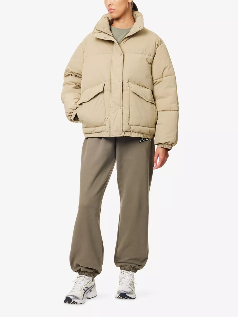 Funnel-Neck Long-Sleeves Shell Puffer Jacket | Selfridges