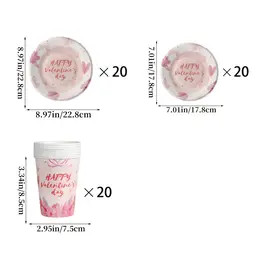 30-Pack/60-Pack Valentine'S Day Party Supplies Set, Heart-Themed Paper Plates, Cups, Napkins, No ... | Temu Affiliate Program
