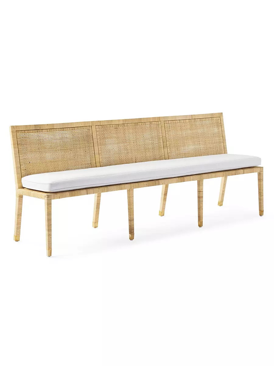 Balboa Rattan Bench - Natural | Serena and Lily