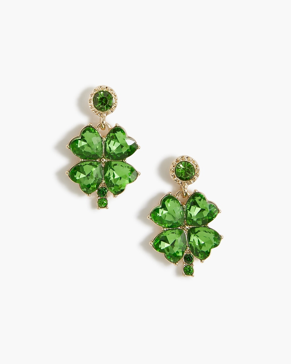 Clover gem statement earrings | J.Crew Factory