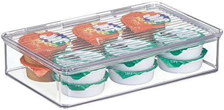 iDesign Kitchen Binz BPA-Free Plastic Stackable Organizer Box with Lid - 7.26" x 10.75" x 2.37", ... | Amazon (US)