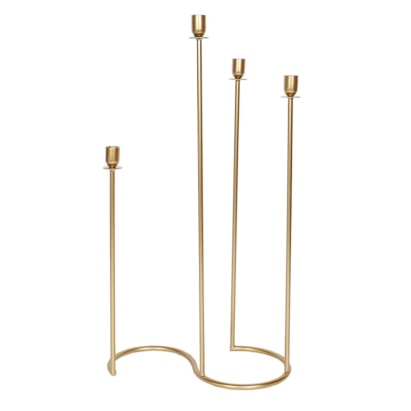 Gold Metal Candle Holder, 30" | At Home