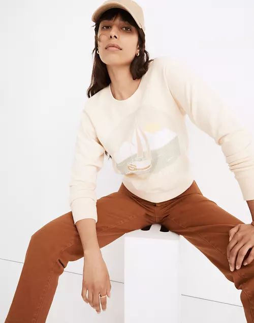 Let's Sail Away (Re)sourced Cotton Crop Sweatshirt | Madewell