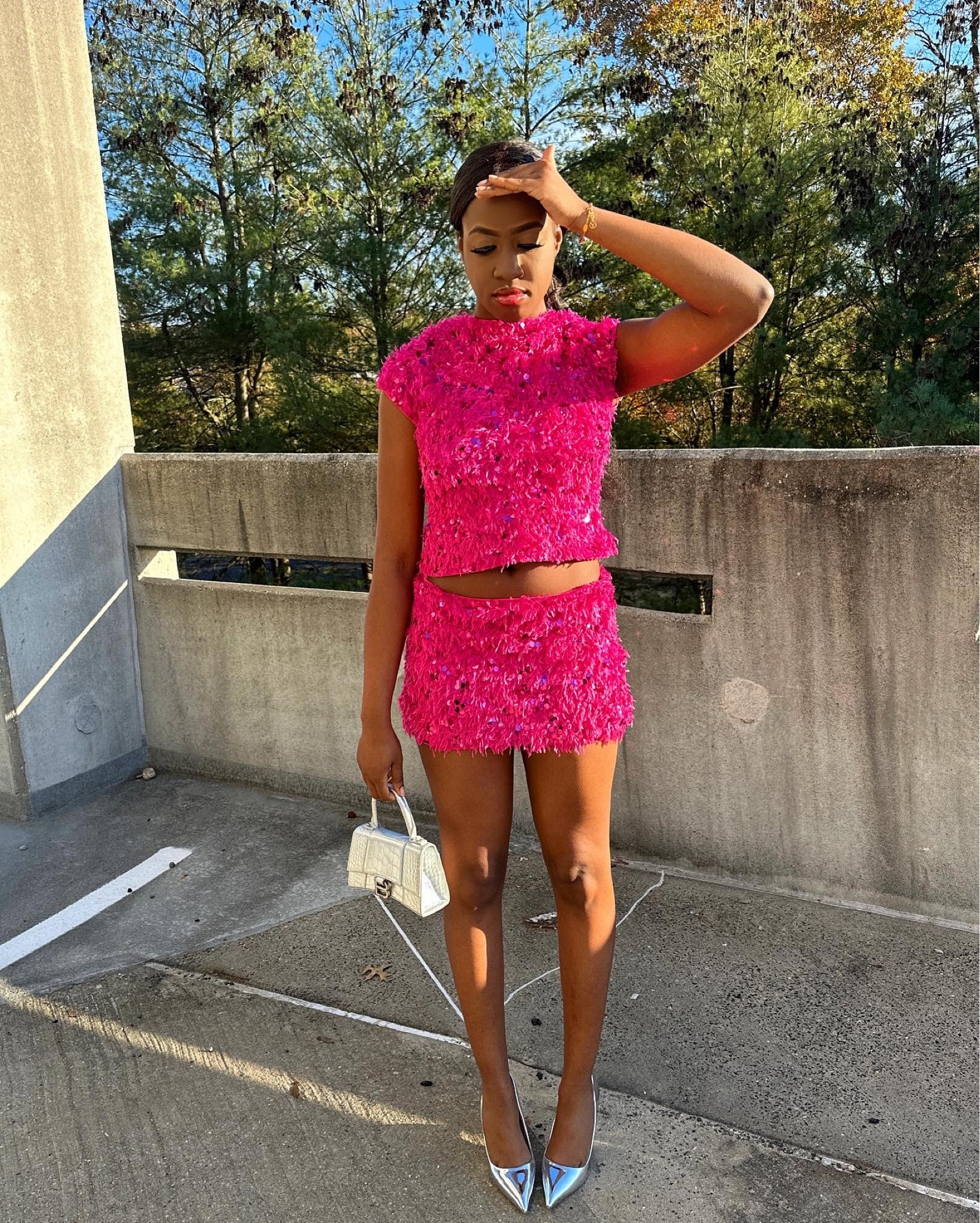 Hot pink, pink set, silver heels, silver bag, silver heels, silver shoes, hot pink set, plt, outfit inspo, fall inspo, pretty little thing

#LTKSeasonal #LTKCyberWeek #LTKHoliday