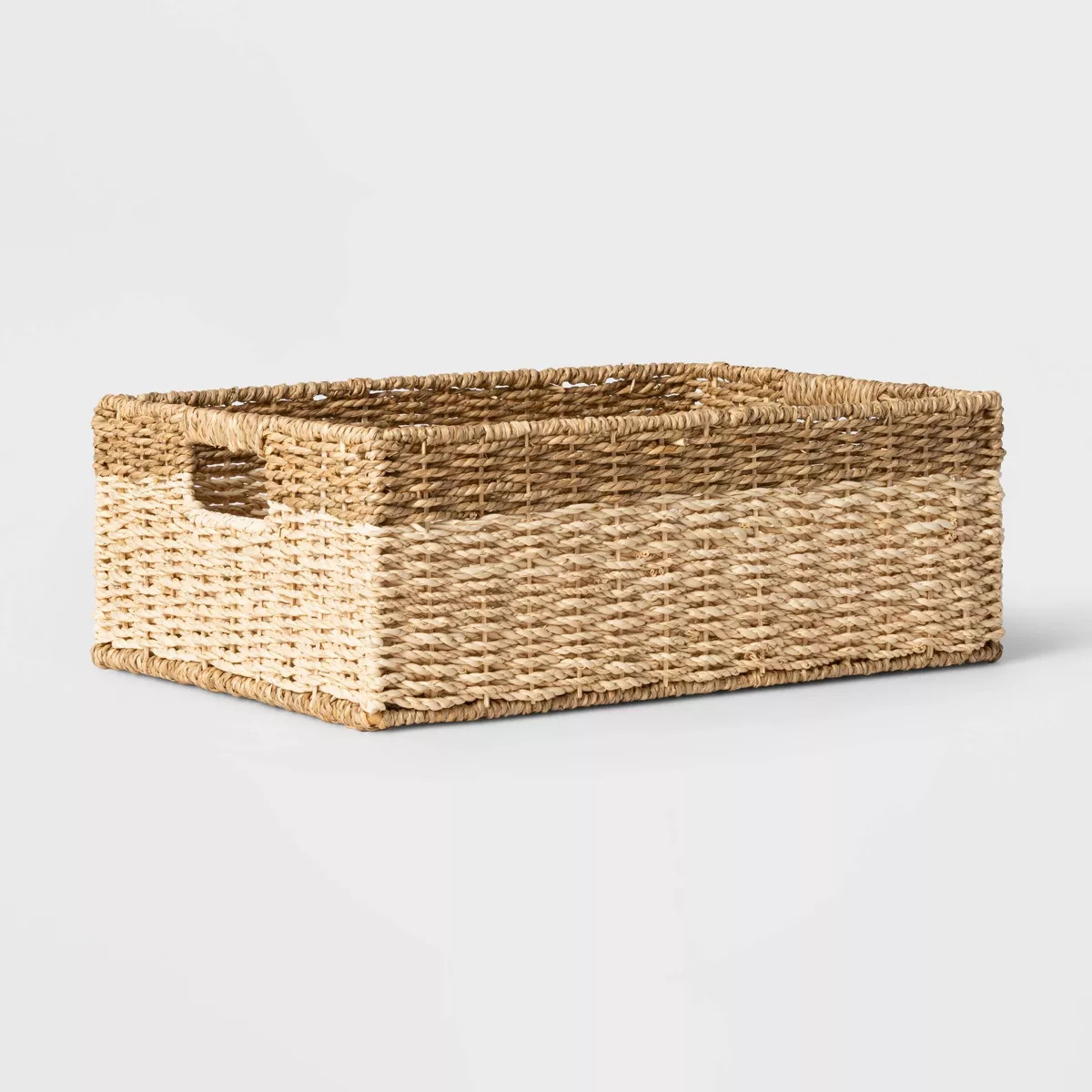 Palm Leaf and Seagrass Folio Bin White - Threshold™ | Target