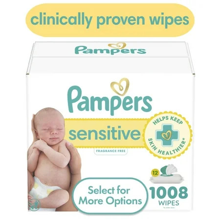 Pampers Sensitive Baby Wipes Unscented, 12 Pack, 1008 Total Count (Select for More Options) | Walmart (US)