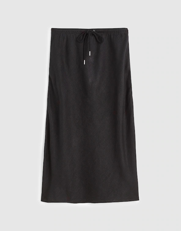 Drawstring Slip Skirt in 100% Linen | Madewell
