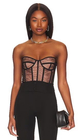 Mesh Bustier Top in Spot | Revolve Clothing (Global)