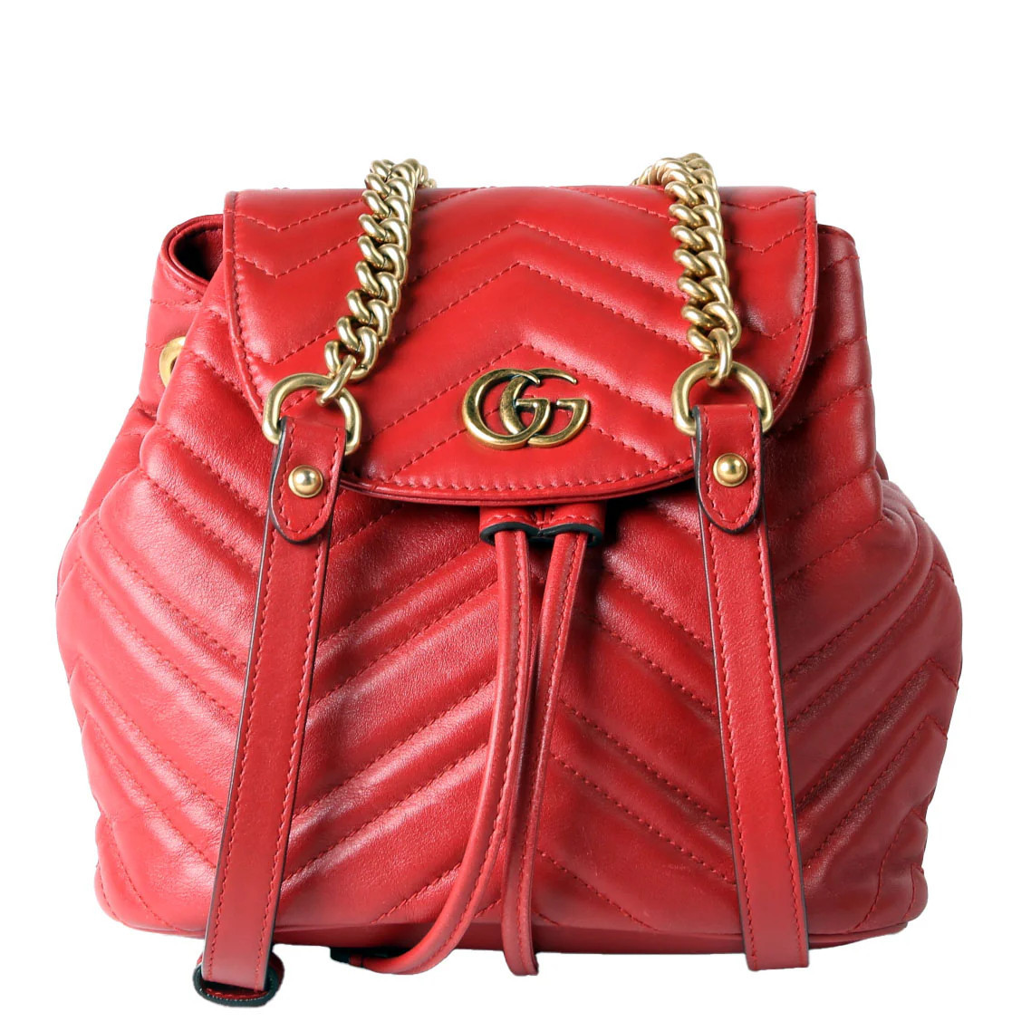 528129 Marmont Mini Backpack Leather Red | Keeks Designer Handbags