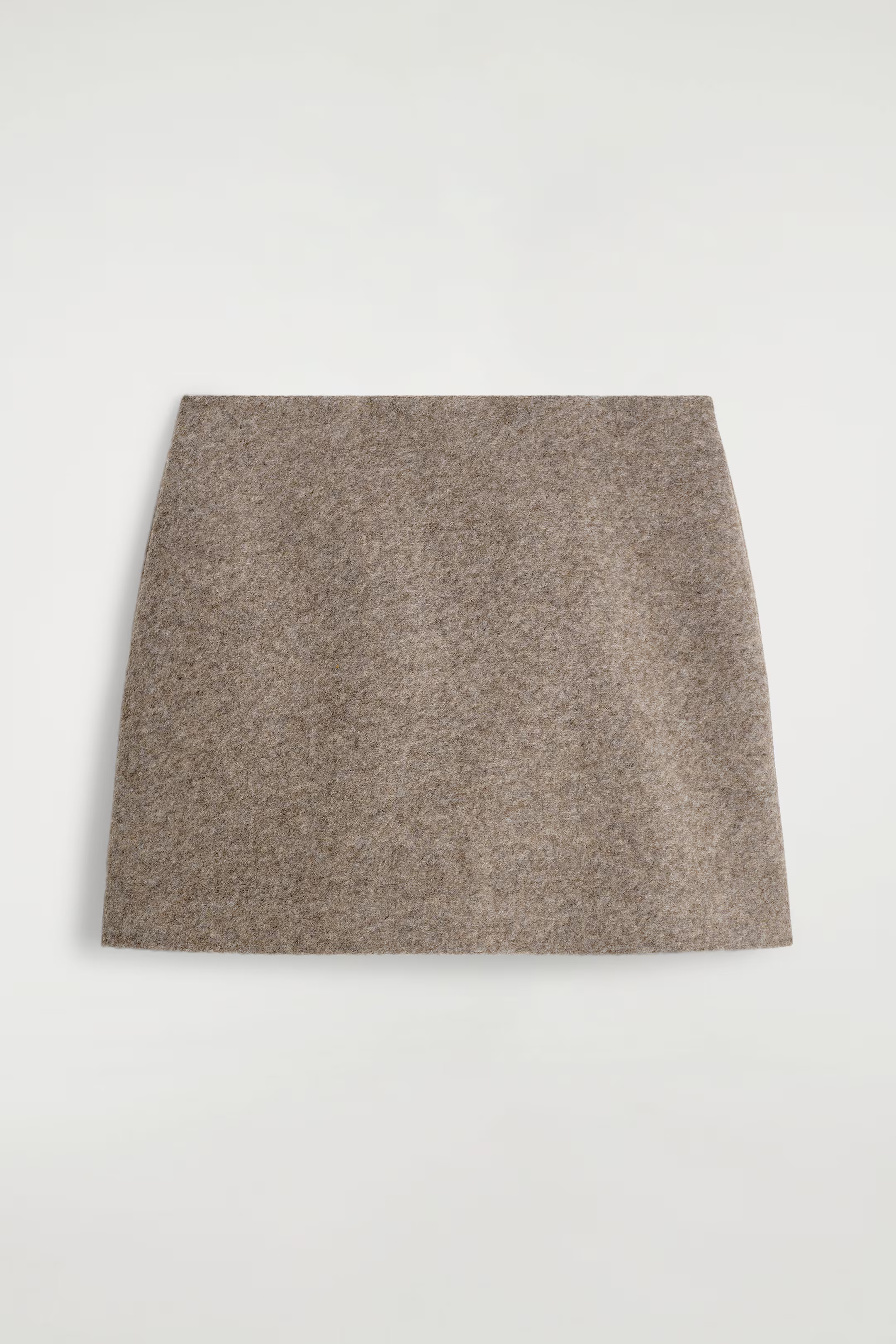 BOILED WOOL-BLEND MINI SKIRT - BEIGE MÉLANGE | COS US | COS (US)