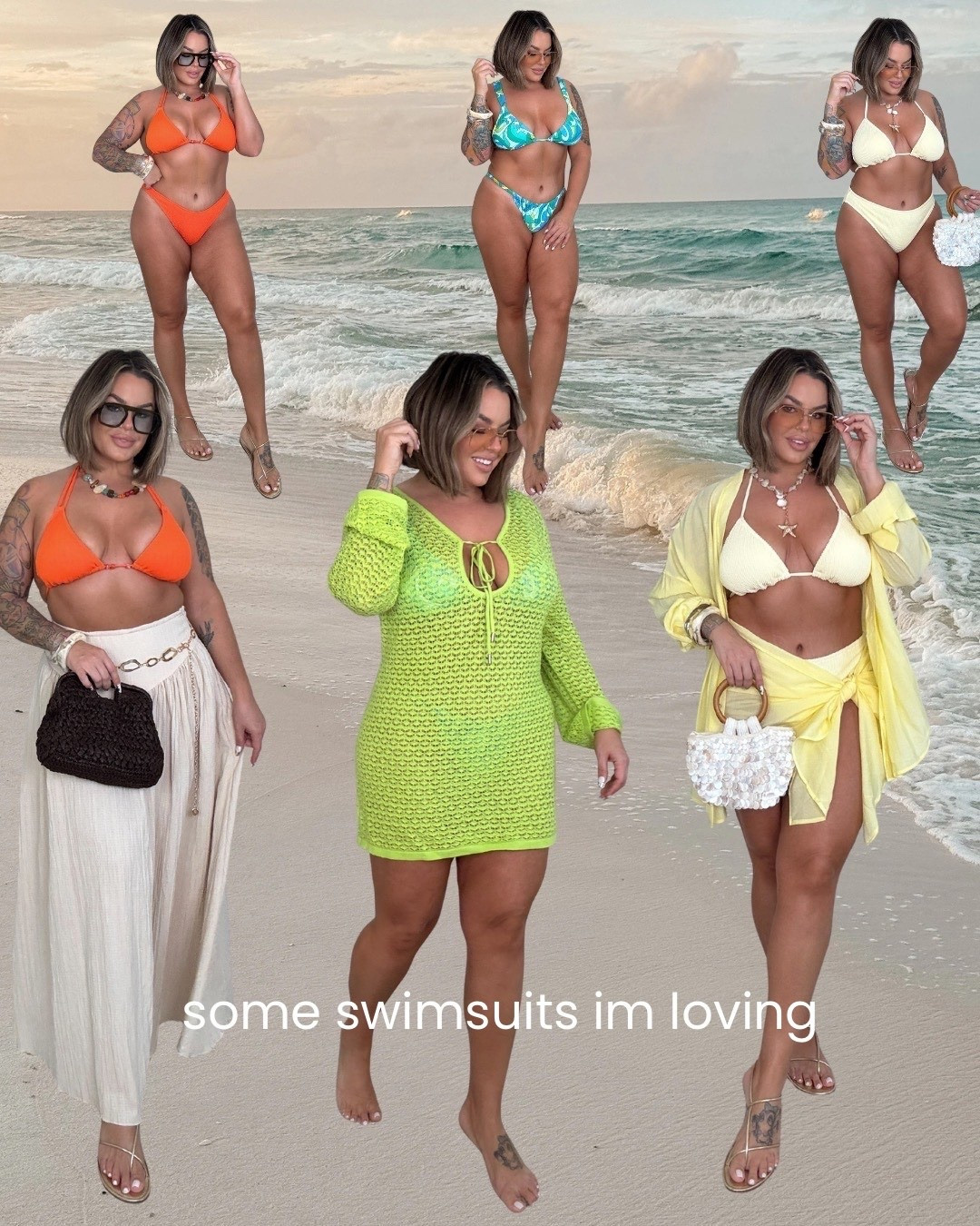 All swim suits size XL 
Tan skirt L 
Green cover up L 
Yellow cover up XL 
Also linked my bronzer to give you a beautiful glow to your skin ✨
#swim #vacation #midsize #curvy #travel 


#LTKSaleAlert #LTKootd #LTKMidsize