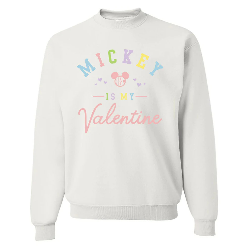 Monogrammed 'Mickey Is My Valentine' Crewneck Sweatshirt | United Monograms