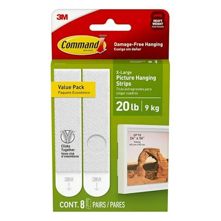Command 20 Lb XL Heavyweight Picture Hanging Strips, Damage Free Hanging Picture Hangers, Heavy D... | Walmart (US)