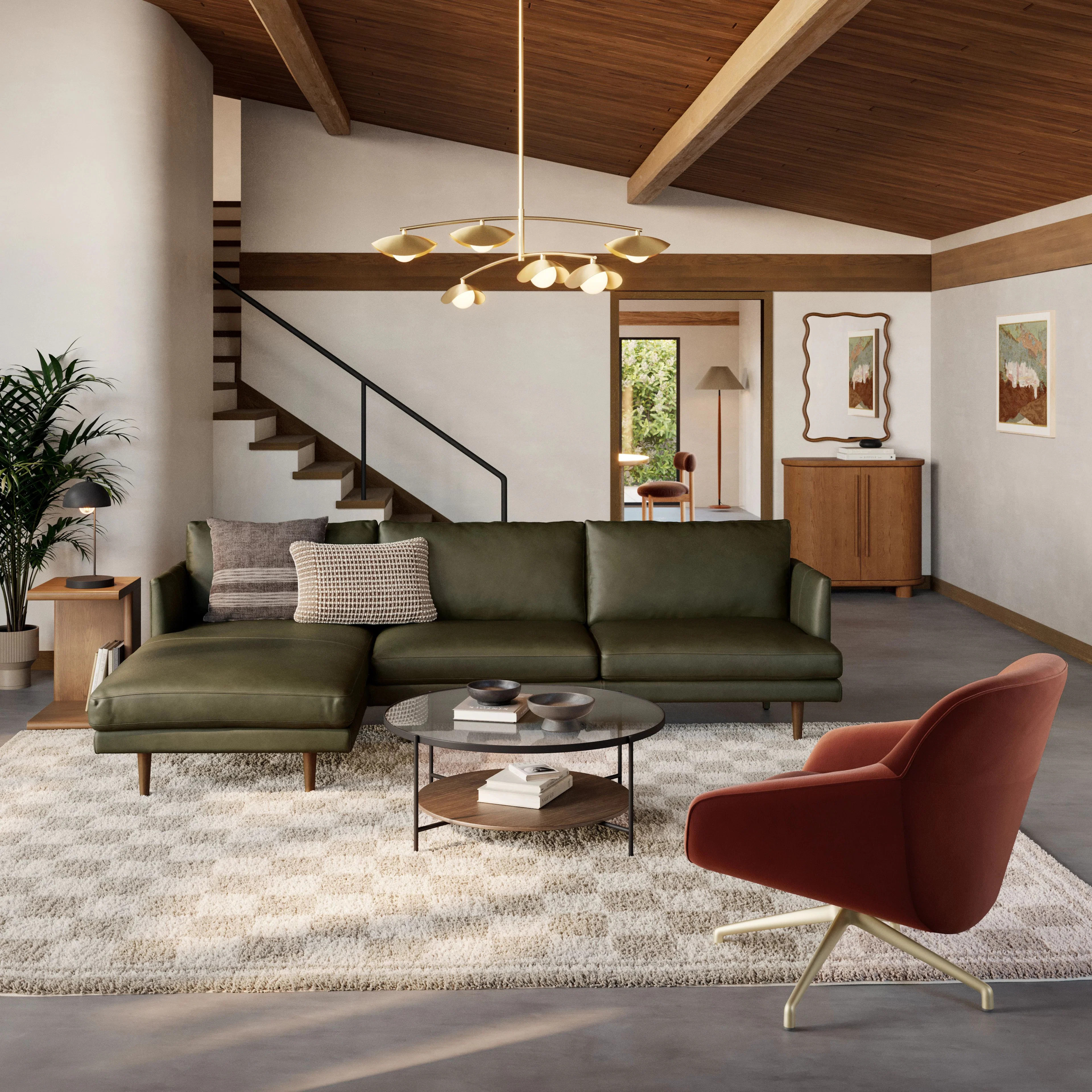 Sterling 33" Velvet Swivel Chair - Hale Rust | Article