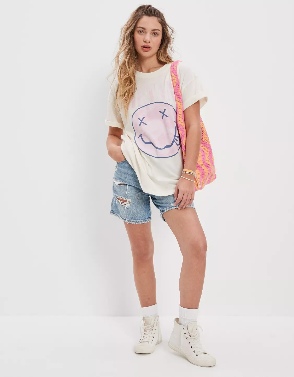 AE Oversized Nirvana Graphic Tee | American Eagle Outfitters (US & CA)