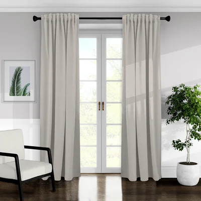 Lateeva Solid Room Darkening Rod Pocket Single Curtain Panel | Wayfair North America