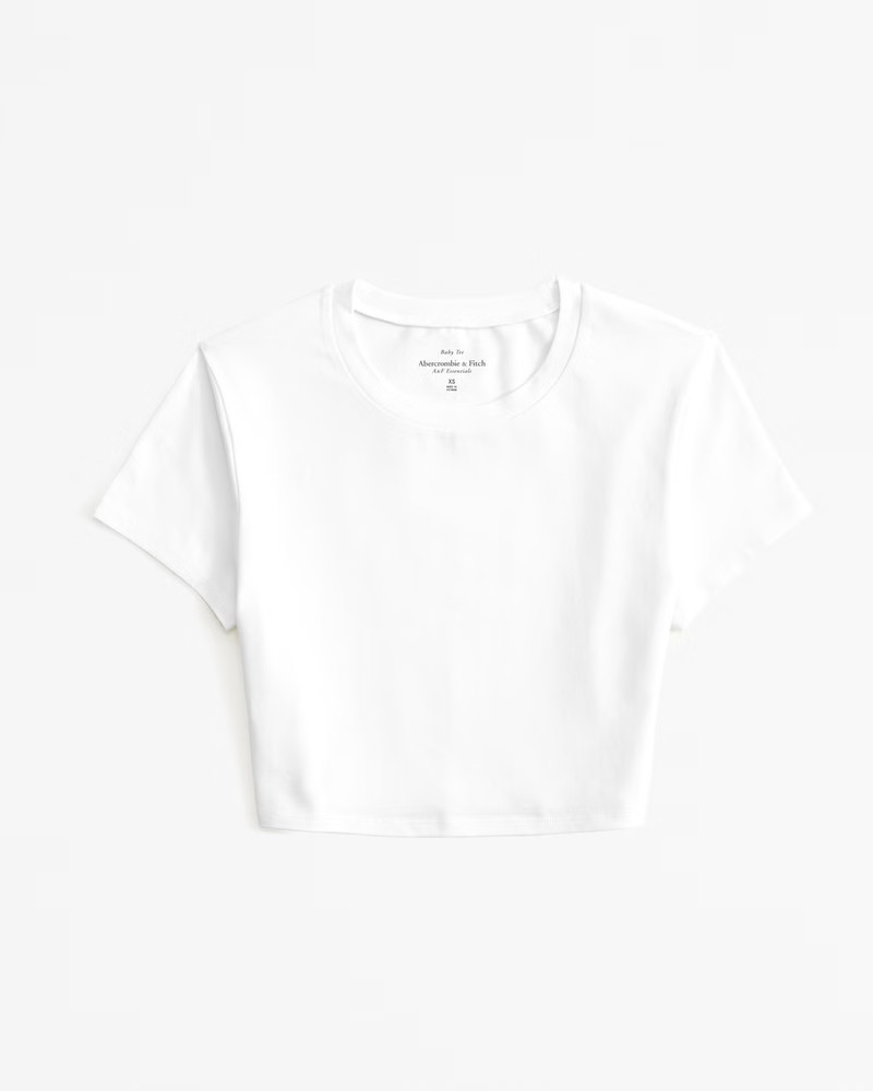 Essential Ultra Cropped Baby Tee | Abercrombie & Fitch (US)