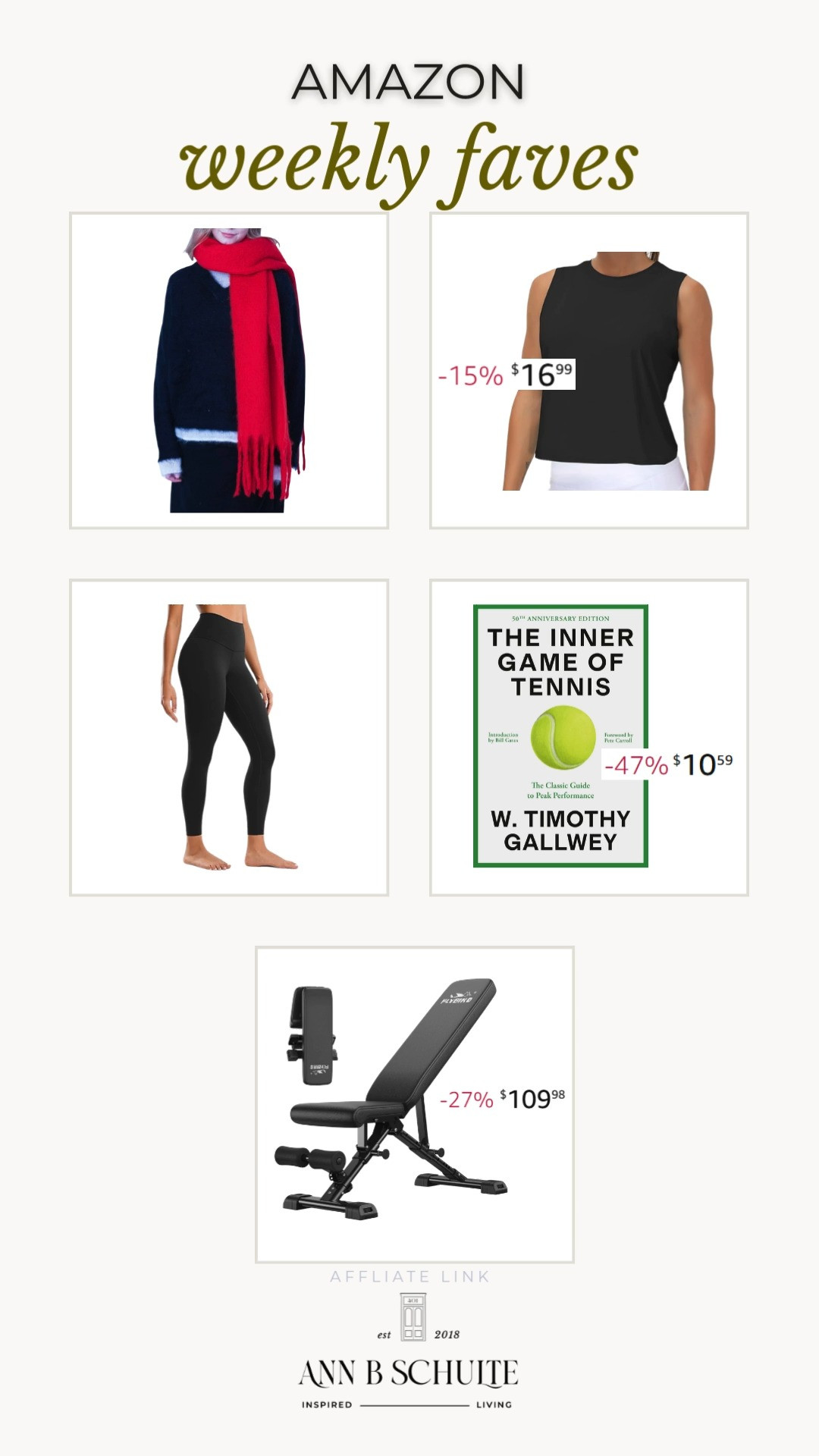 Check out my top Amazon finds for this week! From cozy scarves to workout essentials, these picks will keep you stylish and active. Shop now and elevate your game! 🏋️‍♀️🧣

#WeeklyFaves #AmazonFinds 

 #LTKActive #LTKSaleAlert