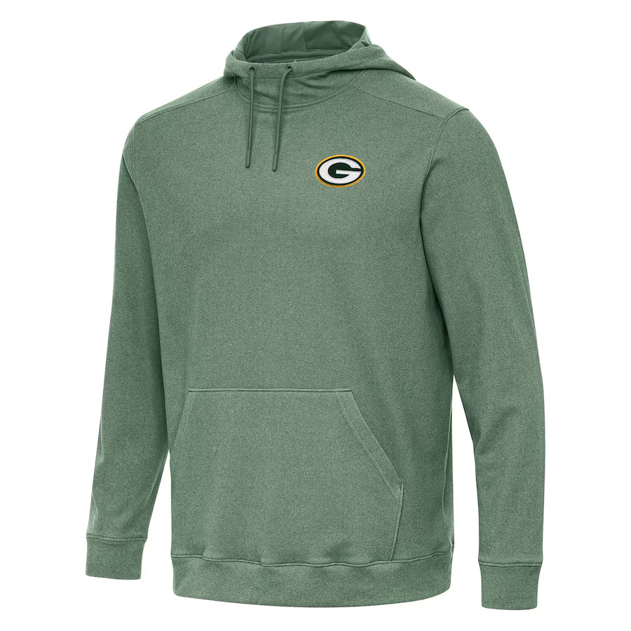 Green Bay Packers Antigua Cloud Pullover Hoodie - Heather Green | Fanatics