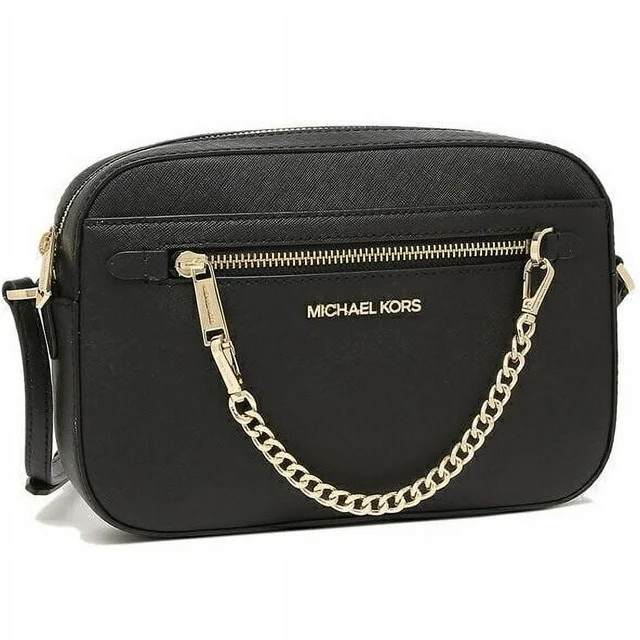 Michael Kors Women's Adult Two inside pockets leather East West Chain Crossbody Bag, Black/Large ... | Walmart (US)