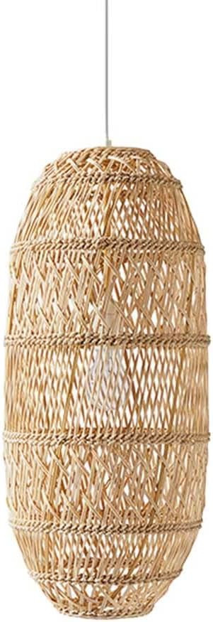 Chandelier, Japanese Rattan Lantern Pendant Lamp, Retro Wabi-Sabi E E27 Chandelier Hanging Light ... | Amazon (US)