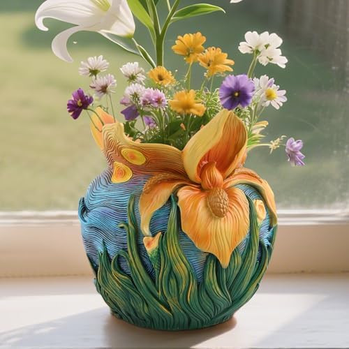 Flower Starry Sky Plant Pots - Flower Pots with Drainage Hole, Cute Unique Planter for Snake Plan... | Amazon (US)