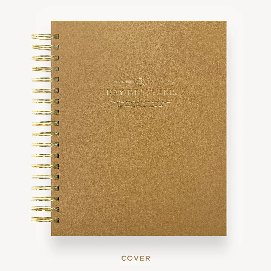 2026 Daily Planner: Caramel Latte Pebble Texture | Day Designer