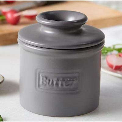 Butter Bell® Crock – Café Matte Gray Ceramic Butter Keeper, Modern Matte Butter Dish for Fresh, Spreadable Butter | Target