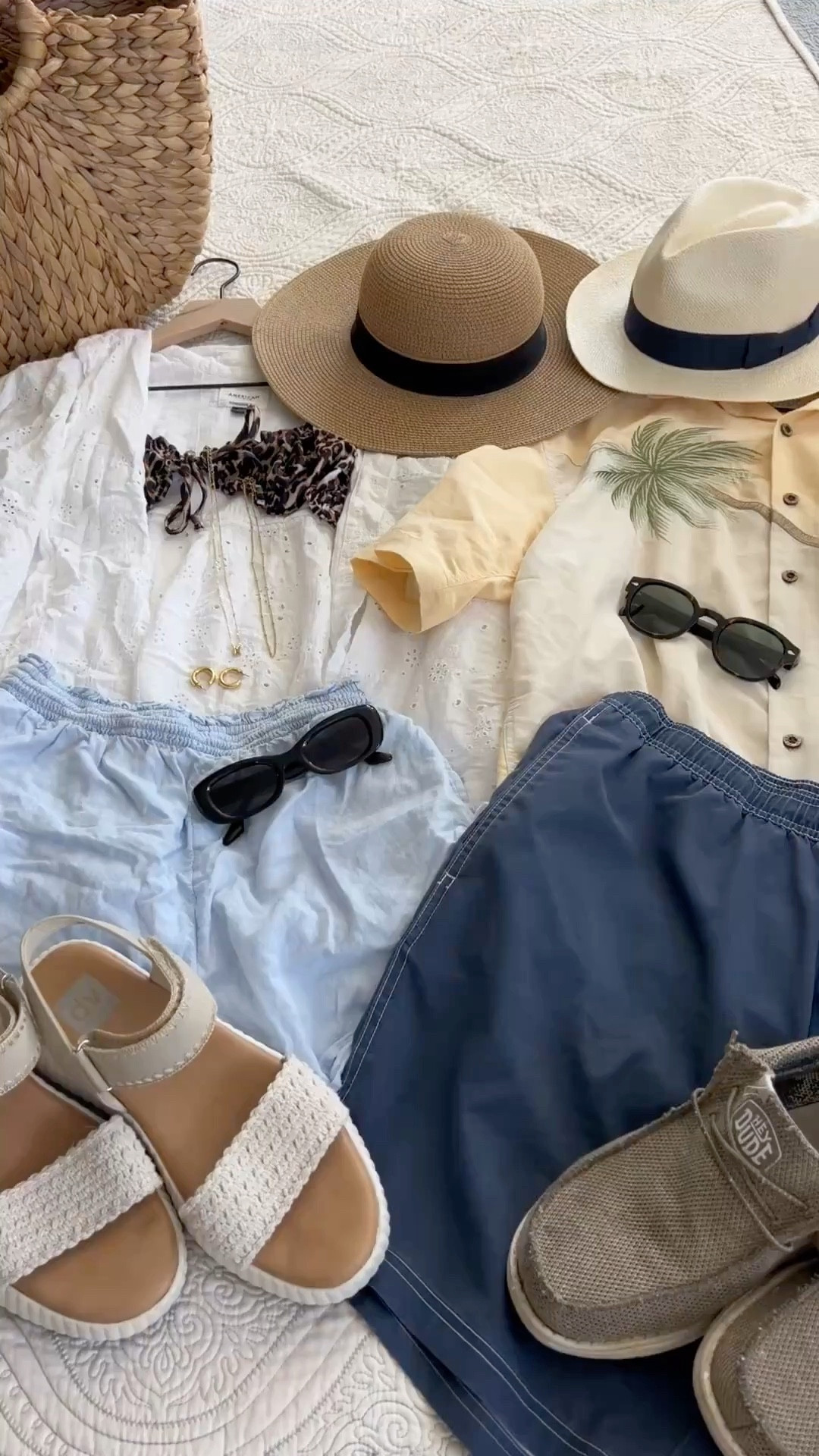 Little his & hers vacation lineup ☀️🌴

Easy pieces for beach walks, slow mornings, and lunch by the water. Light fabrics, neutral accessories, and the kind of outfits you’ll reach for all trip long 🌊🌺🤍

Everything linked on LTK 🛍️

#ltkcouples #beachoutfits #resortwear #vacationstyle #hisandhersstyle #summeroutfits #beachdaystyle #ltkstyle #neutralstyle #coastalvibes

#LTKSeasonal #LTKMens #LTKTravel