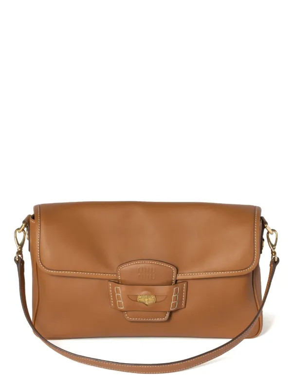Miu Miu Penny Shoulder Bag | Brown | FARFETCH | Farfetch Global