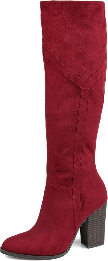 Journee Womens Kyllie Tru Comfort Foam Stacked Heel Knee High Boots | Amazon (US)