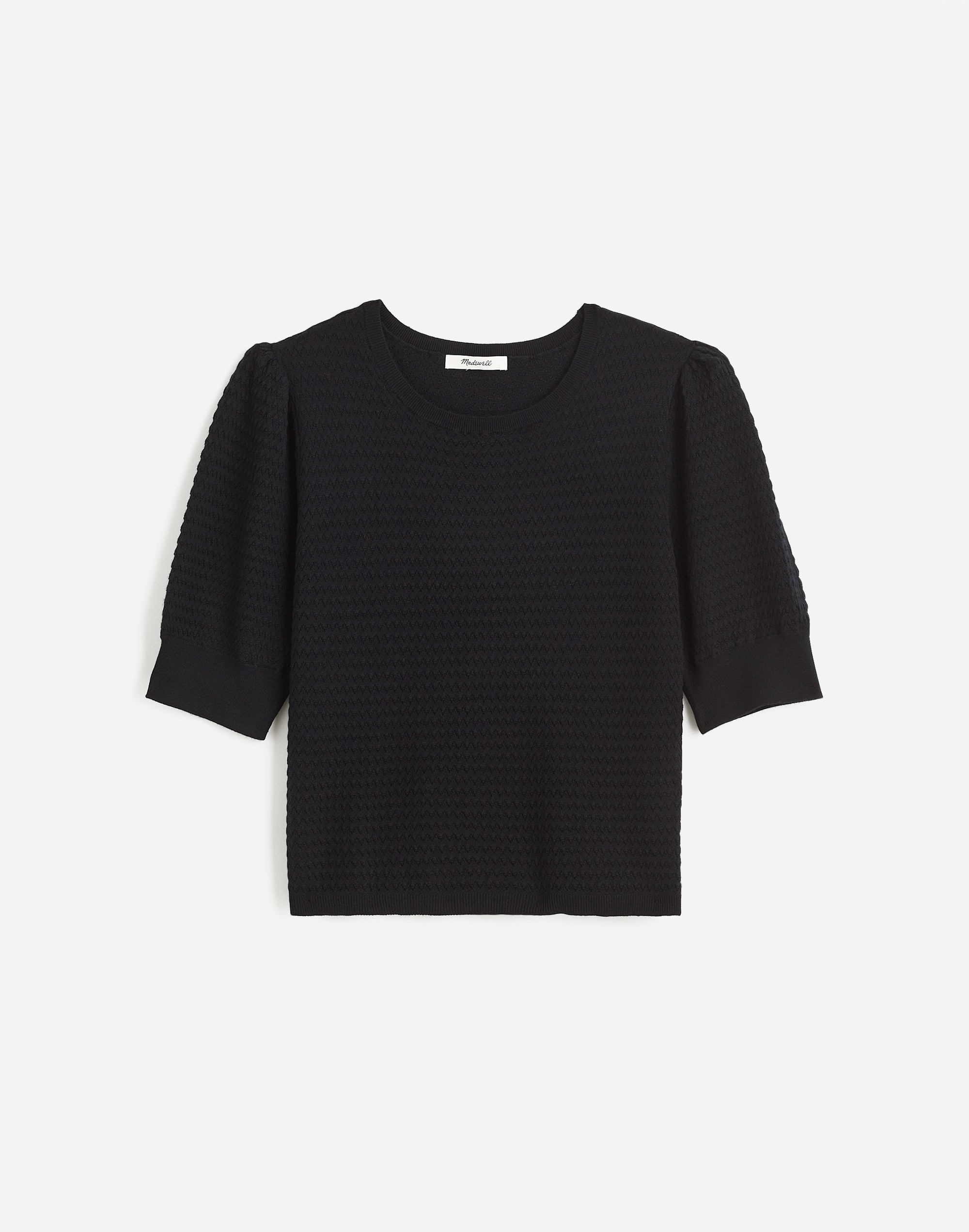Merino Wool-Silk Blend Puff-Sleeve Sweater Tee | Madewell | Madewell