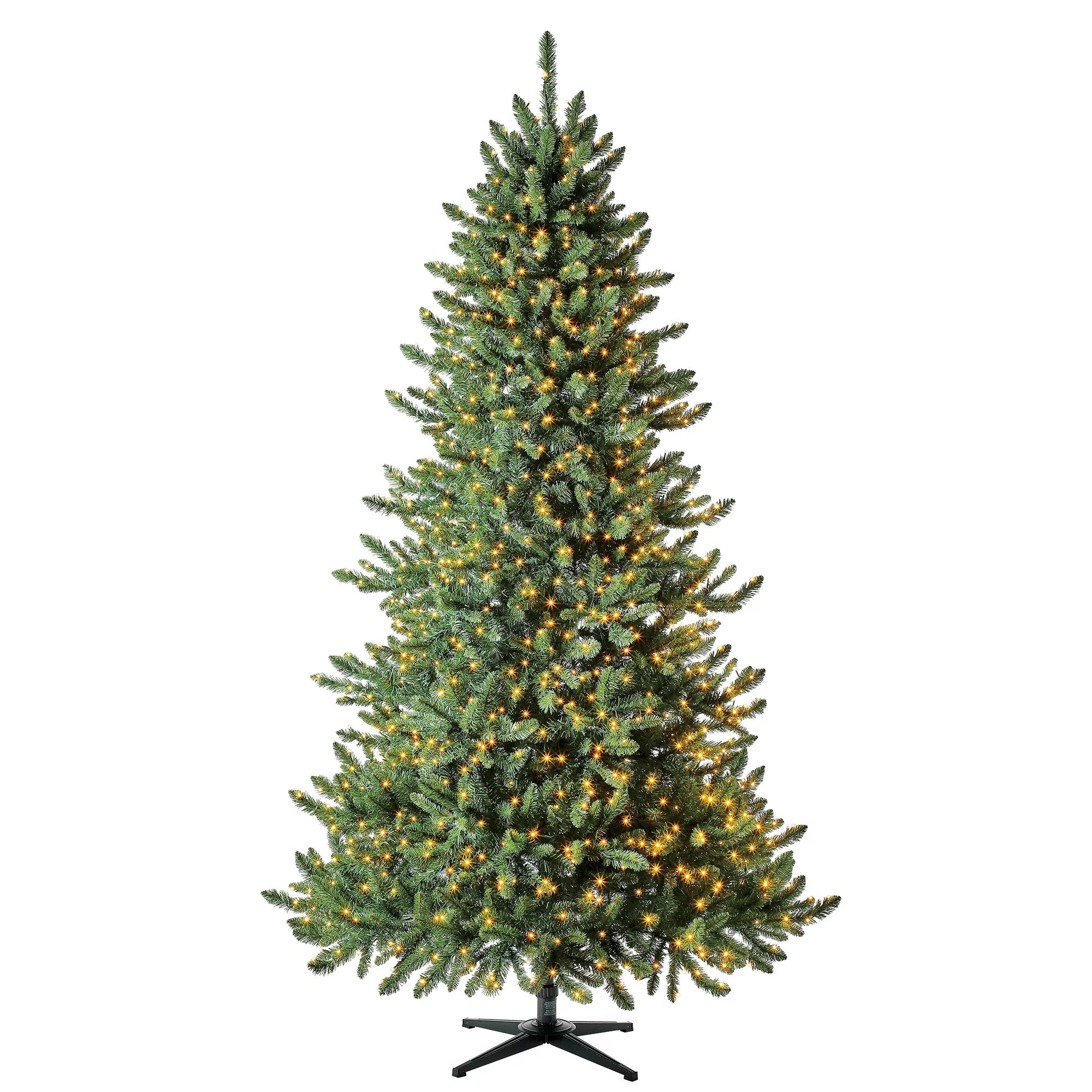 Holiday Time Prelit 1400 Micro LED Clear Lights, Milford Green Pine Artificial Christmas Tree, 7.... | Walmart (US)