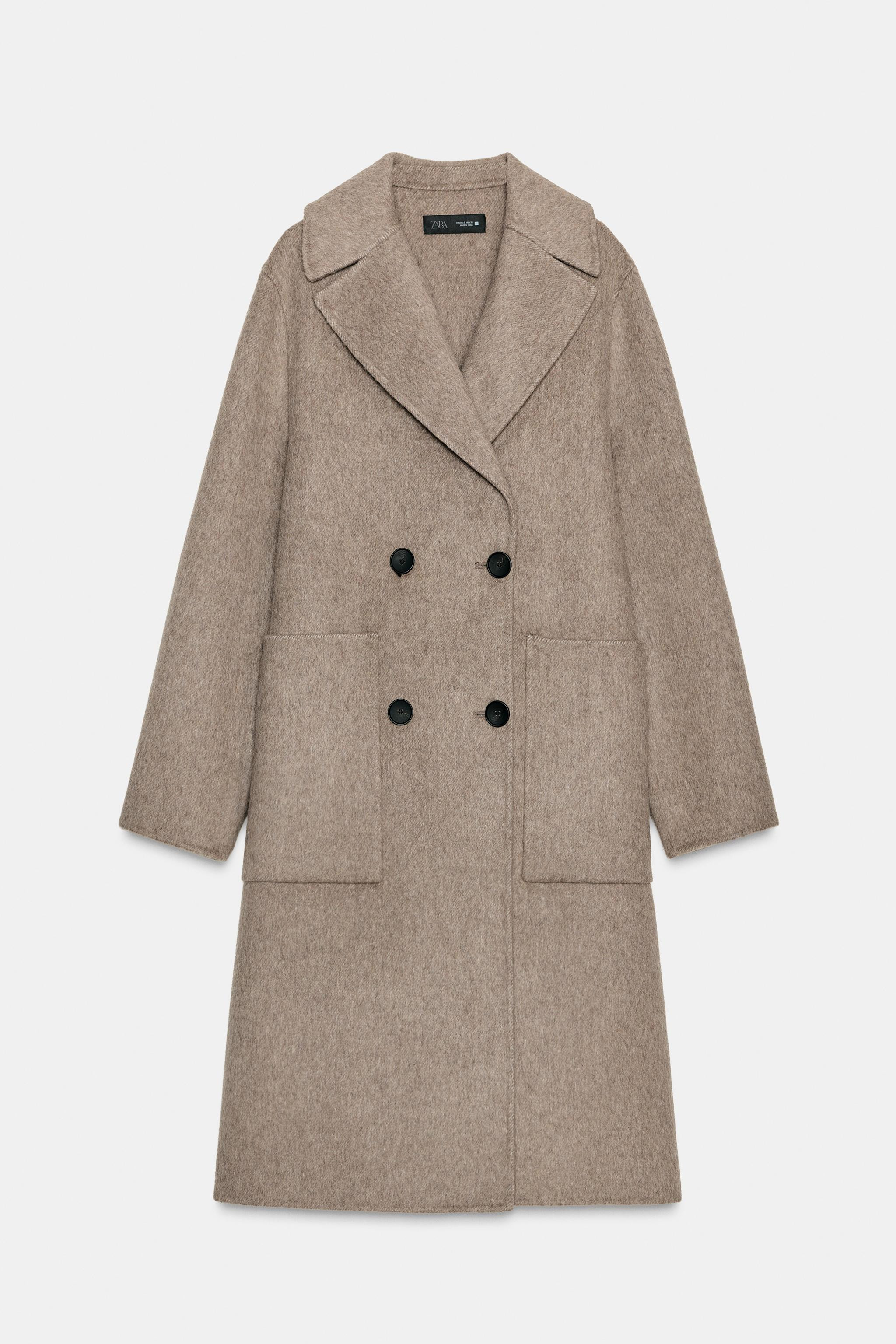 LONG WOOL BLEND DOUBLE-BREASTED COAT | Zara US