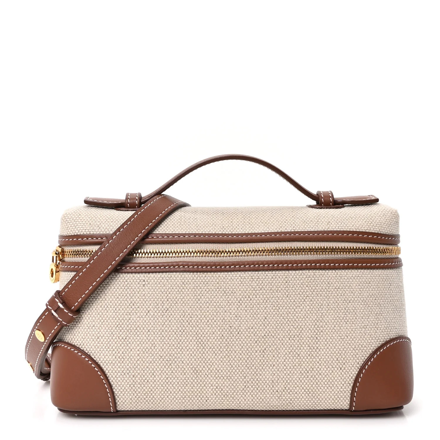 Cotton Linen L19 Extra Pocket Pouch Natural Caramel Sugar | FASHIONPHILE (US)